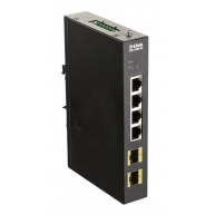 D-Link DIS-100G-6S Průmyslový Gigabit unmanaged switch, 4x GbE, 2x SFP, DIN