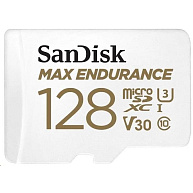 SanDisk MicroSDHC karta 128GB MAX Endurance + adaptér, 60,000 hodin