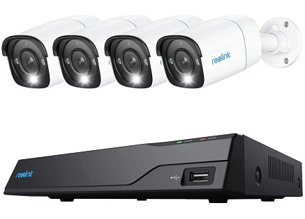 REOLINK bezpečnostní kamerový set NVS8-8MB4, RLK8-800B4, 4x Kamera, 8MP, 2TB