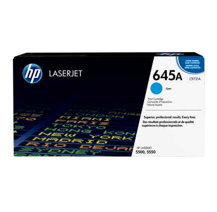 HP 645A Cyan LJ Toner Cart, C9731A (12,000 pages)