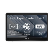 ASUS PC AiO ExpertCenter E1 (E1600WKAT-BA043M),N4500,15,6" FHD, 8GB,128GB SSD,Intel UHD,UPS,RS-232,No OS,Black