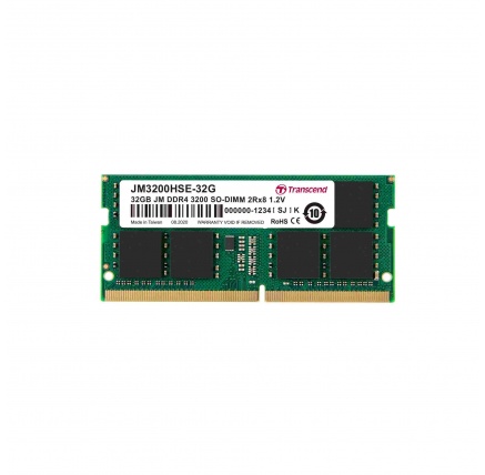 TRANSCEND SODIMM DDR4 32GB 3200MHz 2Rx8 2Gx8 CL22 1.2V TRANSCEND SODIMM DDR4 32GB 3200MHz 2Rx8 2Gx8 CL22 1.2V