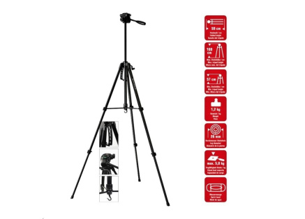Braun Stativ Lightweight 160S (57-160cm, 1200 g, 3-směrná hlava, max. 5kg, černý) Braun Stativ Lightweight 160S (57-160cm, 1200 g, 3-směrná hlava, max. 5kg, černý)