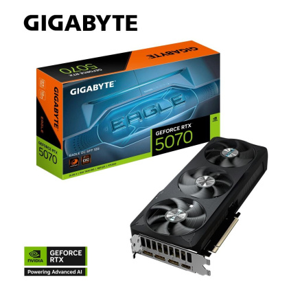 GIGABYTE VGA NVIDIA GeForce RTX 5070 EAGLE OC 12G, 12G GDDR7, 3xDP, 1xHDMI