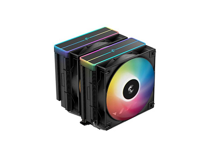 DEEPCOOL CPU Chladič AG620 BK ARGB V2, 2x120mm, LGA1851, AM5, černá