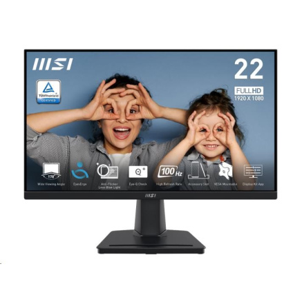 MSI LCD PRO MP225V, 21.45“, 1920 x 1080, VA, 100Hz, 300nits, VESA 100x100, Black