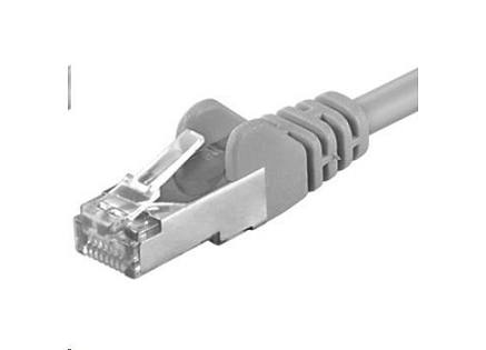 PREMIUMCORD Patch kabel CAT6a S-FTP, RJ45-RJ45, AWG 26/7 1,5m šedá