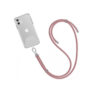 WG - Crossbody lace strap / transparent / soft pink