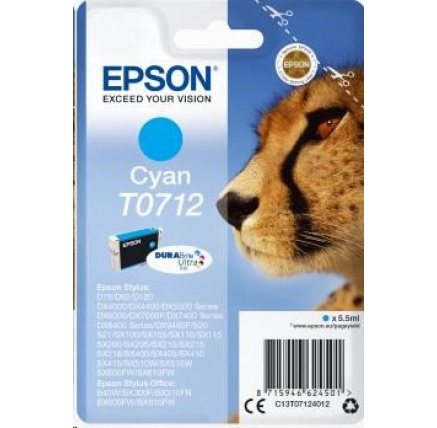 EPSON ink bar Singlepack Cyan T0712 DURABrite Ultra Ink (5,5 ml)