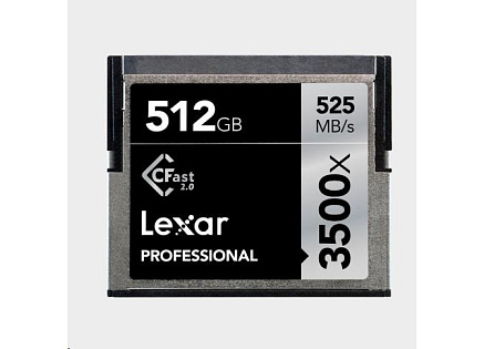 Lexar Pro 3500X Cfast (VPG-130) R525/W445 512GB