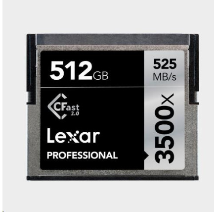 Lexar Pro 3500X Cfast (VPG-130) R525/W445 512GB