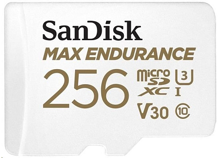 SanDisk MicroSDHC karta 256GB MAX Endurance + adaptér, 120,000 hodin SanDisk MicroSDHC karta 256GB MAX Endurance + adaptér, 120,000 hodin