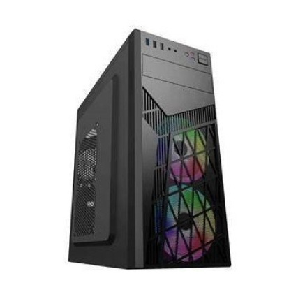 EUROCASE skříň ML N6-560B, ATX, 2x USB-A, 1x USB-C, 2x 120mm ARGB Fan, černá