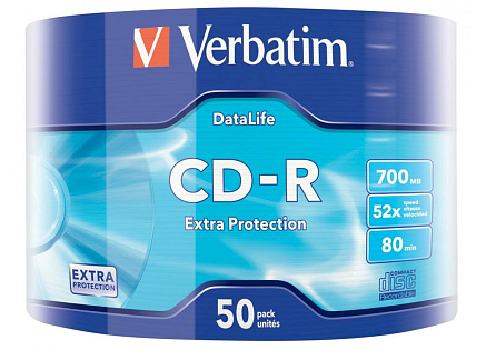 VERBATIM CD-R (50-pack)Wrap/Extra Protection/52x/700MB