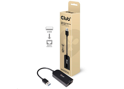 Club3D Adaptér USB 3.2 Gen 1 Typ A na RJ45 2.5Gb, 24cm