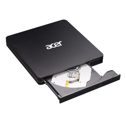 ACER Portable DVD Writer, USB 3.5 + Type-C 3.0, 140 x 142 x 17mm, burn speed CD-R: 24X CD-RW: 16X ,DVD-R,8X, DVD-RW 6X