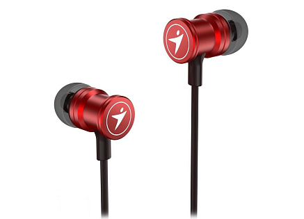 GENIUS sluchátka HS-M316 METALLIC RED, 4pin 3,5 mm jack, červená