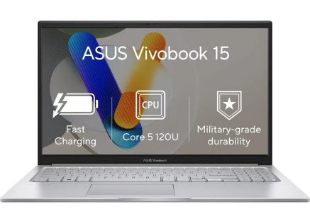 ASUS NTB Vivobook 15 (X1504VA-BQ4155W), Core 5 120U, 15.6" 1920 x 1080, 8GB, 512GB SSD, Intel, W11 Home, Silver