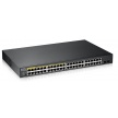 Zyxel GS1900-48HP v2 50-port Gigabit Web Smart PoE switch, 48x gigabit RJ45 (z toho 24x PoE), 2x SFP, PoE budget 170W
