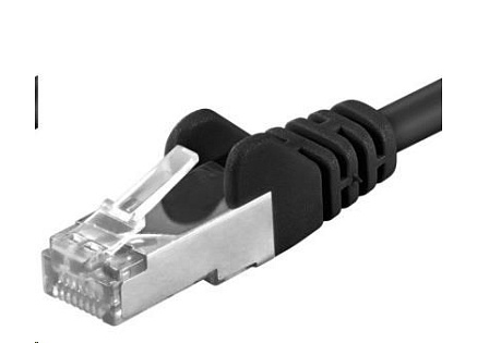 PREMIUMCORD Patch kabel CAT6a S-FTP, RJ45-RJ45, AWG 26/7 1,5m černá