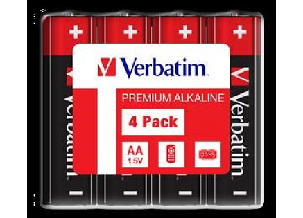 VERBATIM Alkalické baterie AA, 4 Pack - Shrink