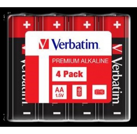 VERBATIM Alkalické baterie AA, 4 Pack - Shrink VERBATIM Alkalické baterie AA, 4 Pack - Shrink