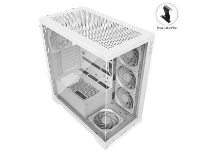 ADATA XPG case INVADER X Mid-Tower, bez zdroje, 5x 120mm Fan, Bílá