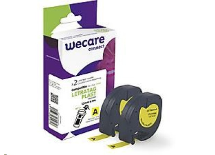 WECARE ARMOR páska pro DYMO S0721620, černá/žlutá, 2 x 12mm x 4m WECARE ARMOR páska pro DYMO S0721620, černá/žlutá, 2 x 12mm x 4m