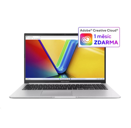 ASUS NTB Vivobook 15 (X1502VA-BQ1364W), i5-13420H, 15.6" FHD, 16GB, 512GB SSD, UHD, W11 Home, Cool Silver