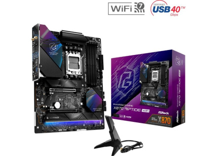ASRock MB Sc AM5 X870 RIPTIDE WIFI, AMD X870, 4xDDR5, 1xHDMI, 2xUSB4, WI-FI ASRock MB Sc AM5 X870 RIPTIDE WIFI, AMD X870, 4xDDR5, 1xHDMI, 2xUSB4, WI-FI