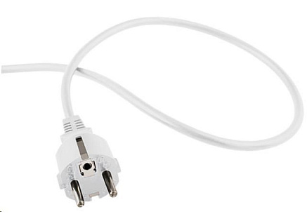 PREMIUMCORD Kabel Flexo síťový třížilový 230V s úhlovou vidlicí 2m bílá