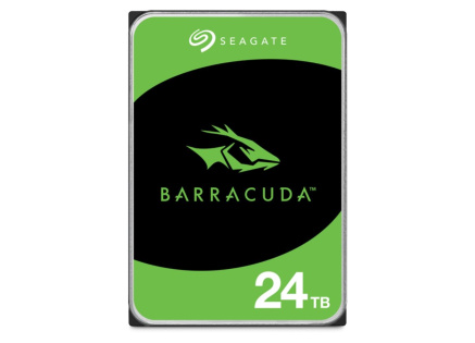 SEAGATE HDD BarraCuda 3.5" Hard Drive 24TB, 6Gb/S SATA, 512e, 7200 RPM,cache 512 Mb SEAGATE HDD BarraCuda 3.5" Hard Drive 24TB, 6Gb/S SATA, 512e, 7200 RPM,cache 512 Mb