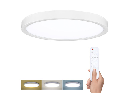 Solight LED osvětlení s dálkovým ovladačem Estela White, 36W, 2700lm, 30cm, změna chromatičnosti, stmívatelné