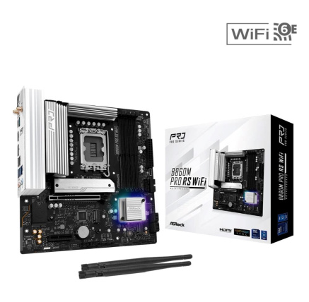 ASRock MB Sc LGA1851 B860M Pro RS WiFi, Intel B860, 4xDDR5, 1xDP, 1xHDMI, WiFi, mATX