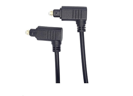 PremiumCord Kabel Toslink 90° - Toslink 90°, tloušťka kabelu:4.0mm, délka 2m