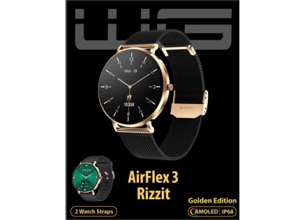WG - Chytré hodinky WG AirFlex3 Rizz It, dámské, 2x řemínek, zlatá WG - Chytré hodinky WG AirFlex3 Rizz It, dámské, 2x řemínek, zlatá