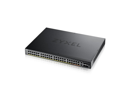 Zyxel XGS2220-54HP, L3 Access Switch, 600W PoE, 40xPoE+/10xPoE++, 48x1G RJ45 2x10mG RJ45, 4x10G SFP+ Uplink, incl. 1 yr