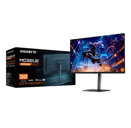 GIGABYTE LCD - 32" Gaming monitor MO32U2, OLED, 3840 x 2160 UHD, 240Hz, 1.5M:1, 250 cd/m2, 0.03ms, 2xHDMI, 1xDP