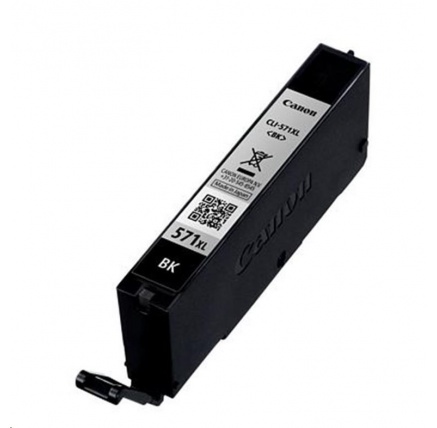 CANON CARTRIDGE CLI-571BK XL černá pro PIXMA MG575x, MG685x, MG775x, TS505x, TS605x, TS805x, TS905x (5565 str.) CANON CARTRIDGE CLI-571BK XL černá pro PIXMA MG575x, MG685x, MG775x, TS505x, TS605x, TS805x, TS905x (5565 str.)