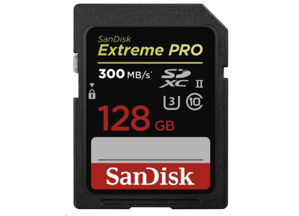 SanDisk SDXC karta 128GB Extreme Pro (300MB/s UHS-II)