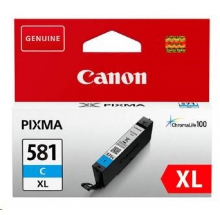 Canon CARTRIDGE PGI-580XL azurová pro PIXMA TS615x, TS625x, TS635x, TR7550, TS815x (519  str.)