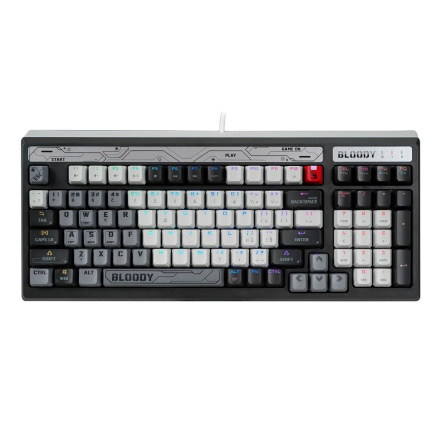 A4tech Bloody B950 podsvícená mechanická herní klávesnice RGB, Brown Switch, USB, CZ,  šedá