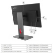 LENOVO LCD P24QD-40 - 23.8",IPS,16:9,2560x1440,120Hz,300cd/m2,1500:1,4ms(GtG),DP,HDMI,DPout,DC,USB Hub,USB-C,RJ45,Pivot