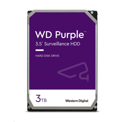 WD PURPLE WD33PURZ 3TB, SATA III 3.5", 256MB, 175MB/s, Low Noise, CMR WD PURPLE WD33PURZ 3TB, SATA III 3.5", 256MB, 175MB/s, Low Noise, CMR