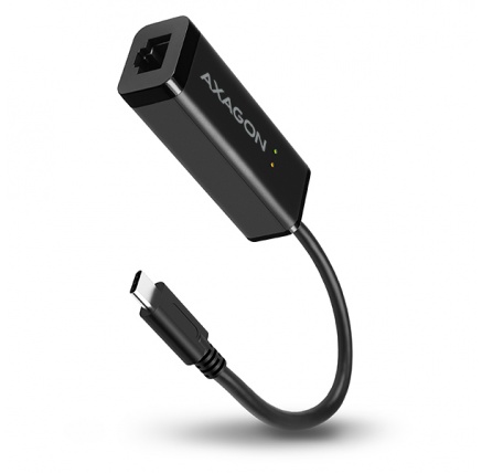 AXAGON ADE-SRC, USB-C 3.2 Gen 1 - Gigabit Ethernet síťová karta, auto instal, černá