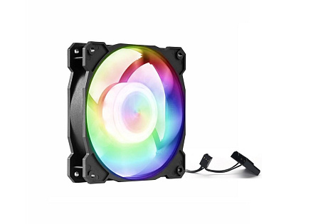 1stCOOL Statický RGB ventilátor 12cm, 3+4pin