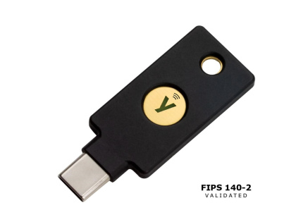 YubiKey 5C NFC FIPS - USB-C, single-factor,2FA,multi-factor,FIDO2,U2F,OTP,OpenPGP,Smartcard