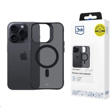 3mk ochranný kryt Smoke MagCase pro Apple iPhone 15 Pro 3mk ochranný kryt Smoke MagCase pro Apple iPhone 15 Pro