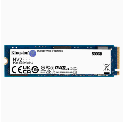 Kingston SSD 500GB NV2 M.2 2280 NVMe™ PCIe Gen (R: 3500MB/s; W: 2100MB/s)