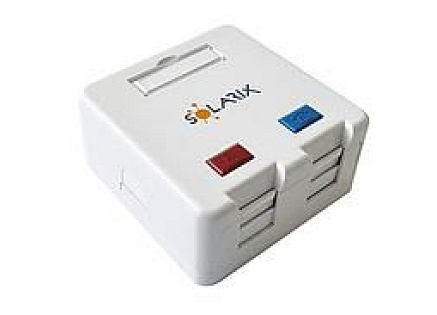 Solarix Zásuvka modulární pro 2 keystony na omítku bílá SXMO-2-0-WH